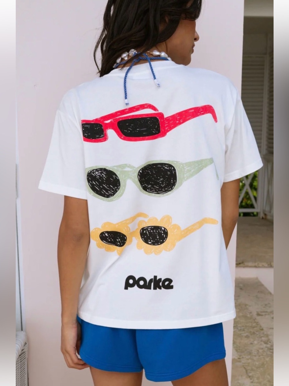Parke NWT Sunglasses White Graphic Tee
